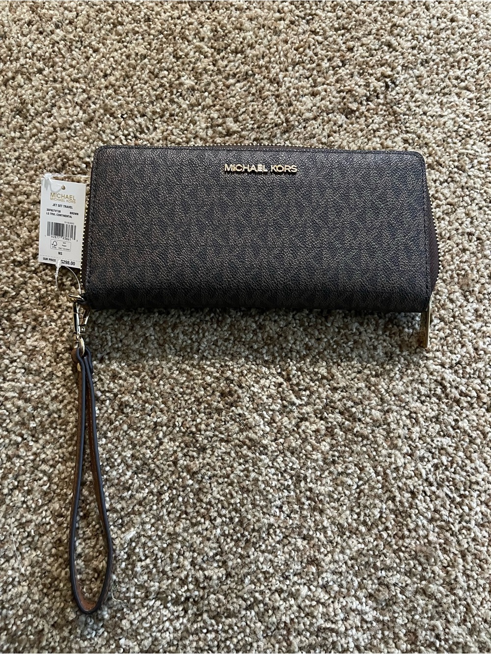 NWT Michael Kors Jet Set Travel Large Continental Wallet Wristlet
